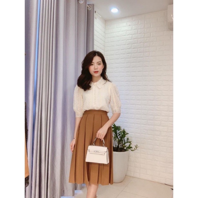 Chân váy xếp ly công sở dáng dài chân váy xếp ly dáng dài nàu đen, màu nâu  siêu Hot | BigBuy360 - bigbuy360.vn