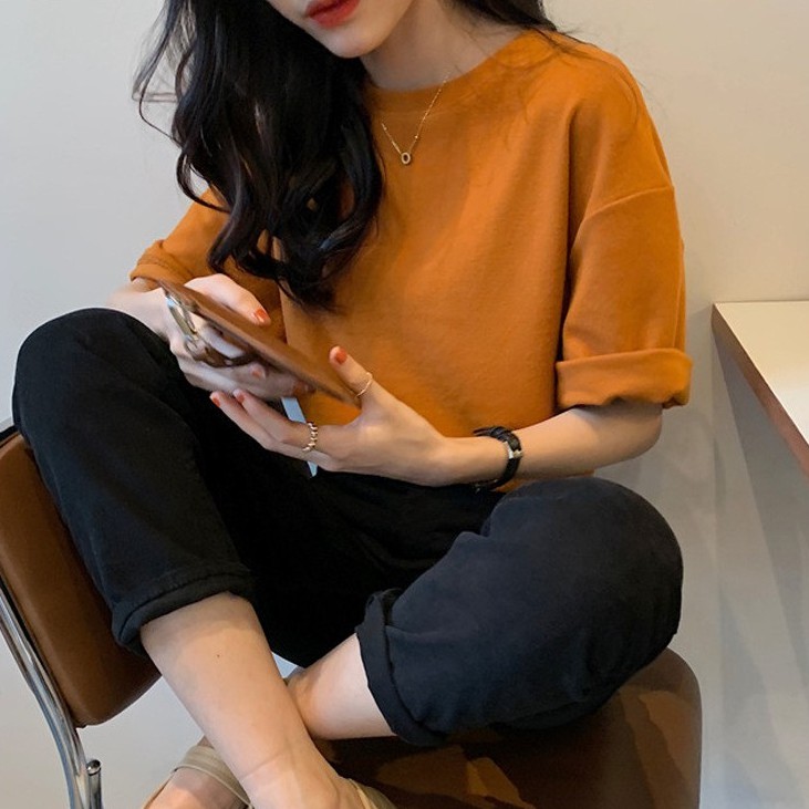 Áo thun tay ngắn phong cách Hàn Quốc dành cho nữ