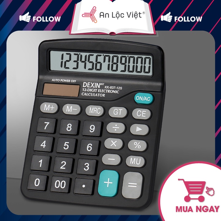 Máy tính cầm tay Dexin 837 sử dụng Pin mặt trời