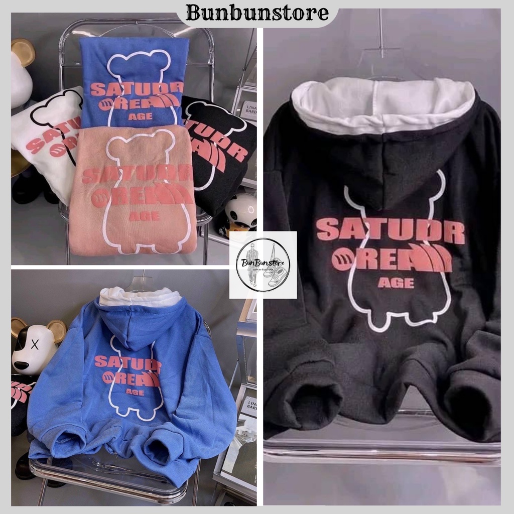 Áo Khoác Nỉ Mũ 2 lớp SATUDO , Áo hoodie 4 màu Phong Cách Trẻ Trung 2022