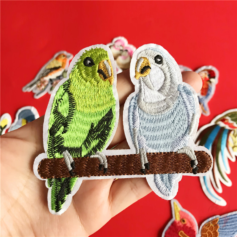 ♚ Colorful Flying Birds Series 01 Iron-On Patch ♚ 1Pc Parrot Magpie DIY Sew on Iron on Badges Patches（M - 06348）