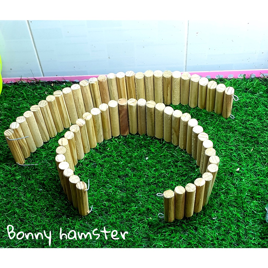 Thang uốn gỗ không sơn dành cho hamster, bọ, sóc 50cm