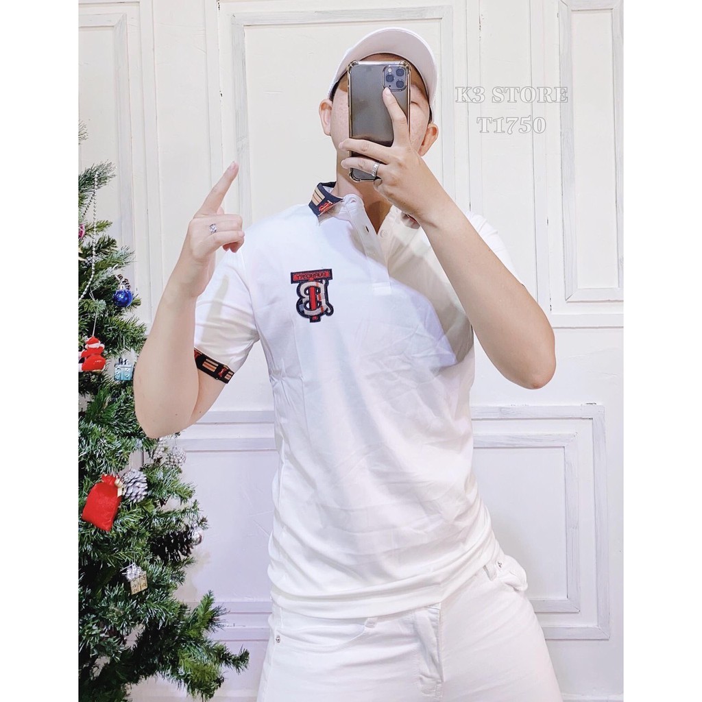 Áo thun polo nam ngắn tay có cổ vải thun cotton xịn cao cấp co giãn thoáng mát thêu chữ R - ATN006