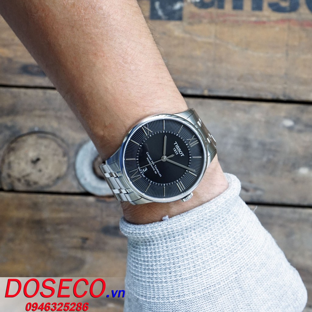 Đồng Hồ Nam Tissot Cơ Automatic Chính Hãng Chemin Des Tourelles T099.407.11.058.00Dây Kim Loại Cao Cấp TS52