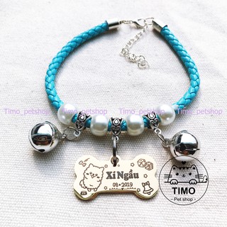 [COMBO] Bảng tên chó mèo, thú cưng inox + Dây Charm (Tặng kèm chuông)