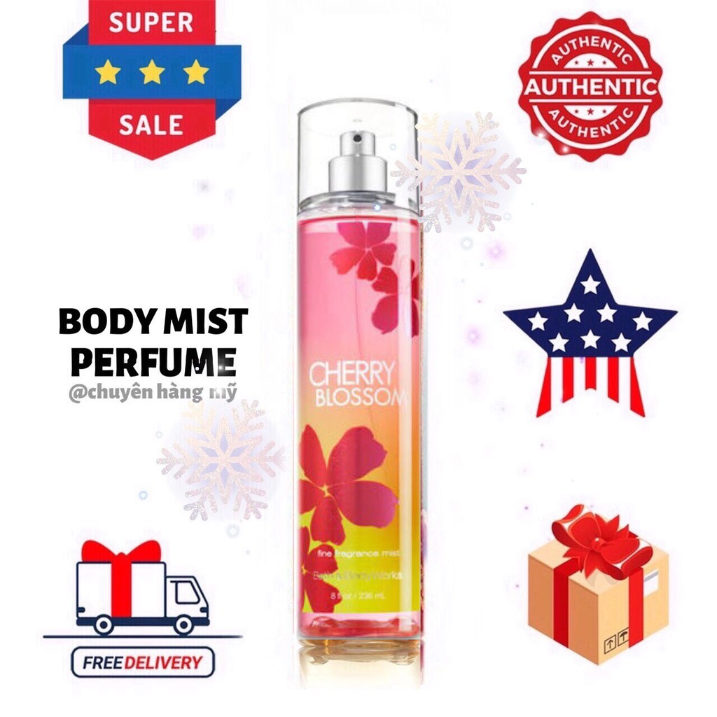 𝗕𝗢𝗗𝗬𝗠𝗜𝗦𝗧⚜️Xịt thơm Bath & Body Works Fine Fragrance Mist hương Cherry Blossom 236ml