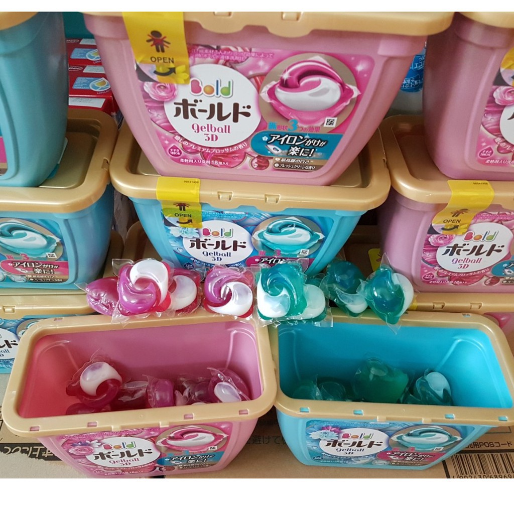 Viên giặt xả gelball Nhật mẫu 3D - 3 tác động, tiện lợi và hiệu quả