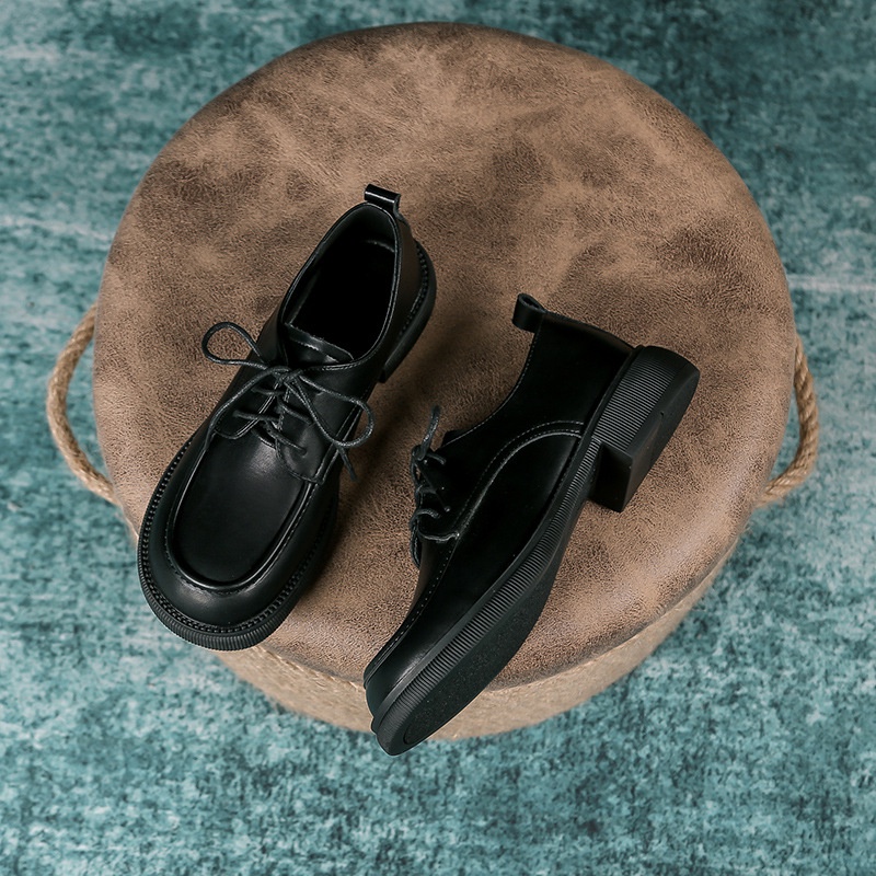 Giày Da oxford Đế Mềm Phong Cách retro Anh Quốc Cho Nữ