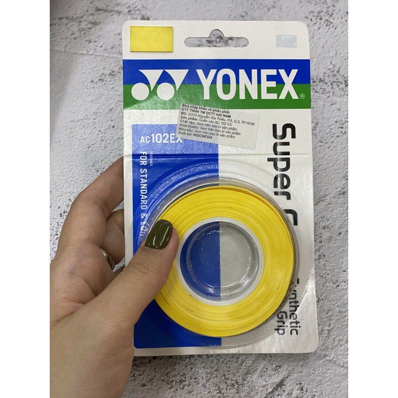 Quấn cán vợt Yonex vỉ 3 cuốn Chính Hãng -AC102EX, AC102C, quấn cán vợt cầu lông, vợt tennis