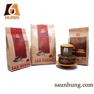Cà phê Sáu Nhung - Cà phê rang mộc 100%- Cà phê chế biến từ nông trại hữu cơ