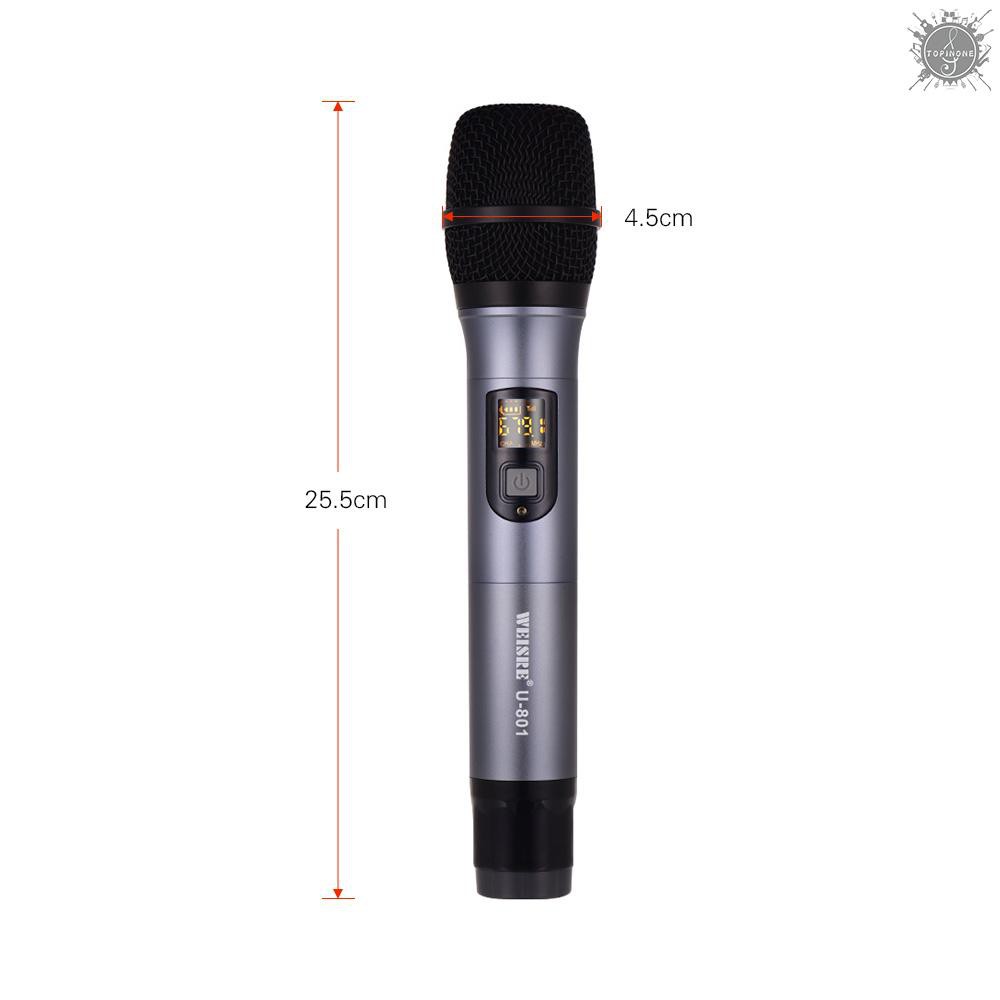 Micro cầm tay không dây với đầu thu mini 50 kênh cho hát Karaoke tại nhà
