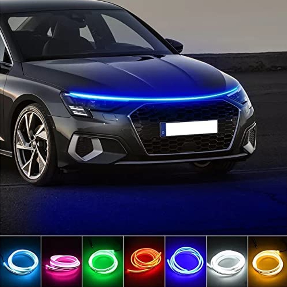1 Thanh Đèn LED RGB DRL Chạy Ban Ngày Trang Trí Xe Hơi