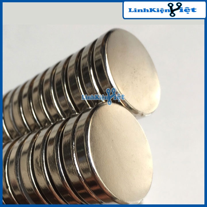 Nam châm đất hiếm tròn không lỗ loại to đường kính 25mm, 30mm dày 5mm