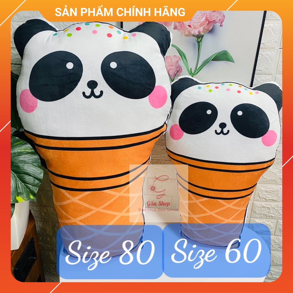 🐼Gối Handmade 🐼 Gối Ôm Gấu Panda Ngộ Nghĩnh Nhồi Bông Cao Cấp