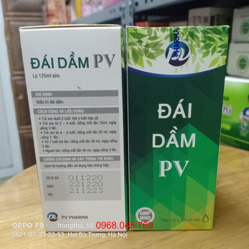 Siro ĐÁI DẦM PV lọ 125ml