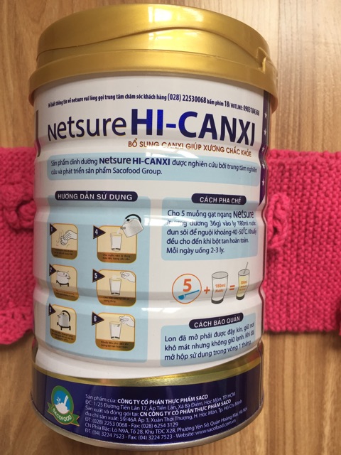 Sữa netsure hi canxi 900g