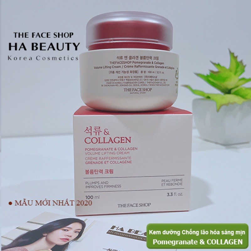 Kem Dưỡng Chống Lão Hoá Sớm The Face Shop POMEGRANATE and COLLAGEN VOLUME LIFTING CREAM 100ml