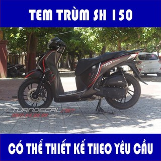  Tem trùm SH Clock - Có thể thiết kế theo yêu cầu riêng của từng khách hàng - Ship hàng toàn quốc