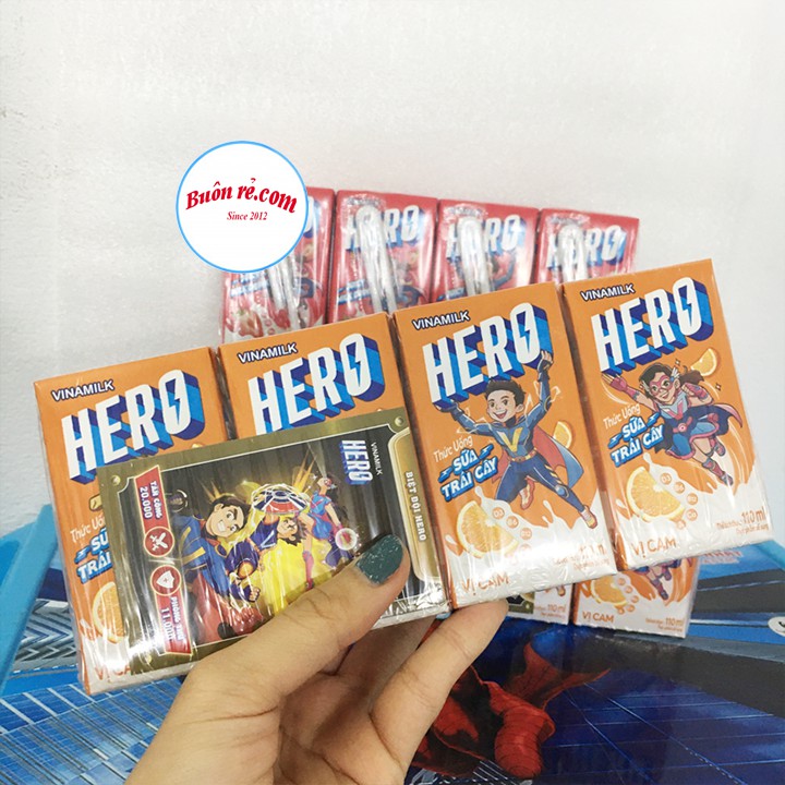 Thùng 48 hộp sữa trái cây Hero VINAMILK 110ml – Sữa chua uống bổ sung dinh dưỡng cho bé yêu 01214 Buôn Rẻ