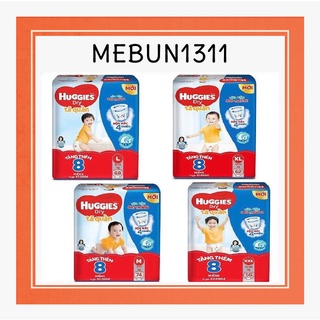 Cộng 10 miếngBỉm Huggies quần M74+10 L68+8 XL62+8 XXL56+8đệm mây mới co