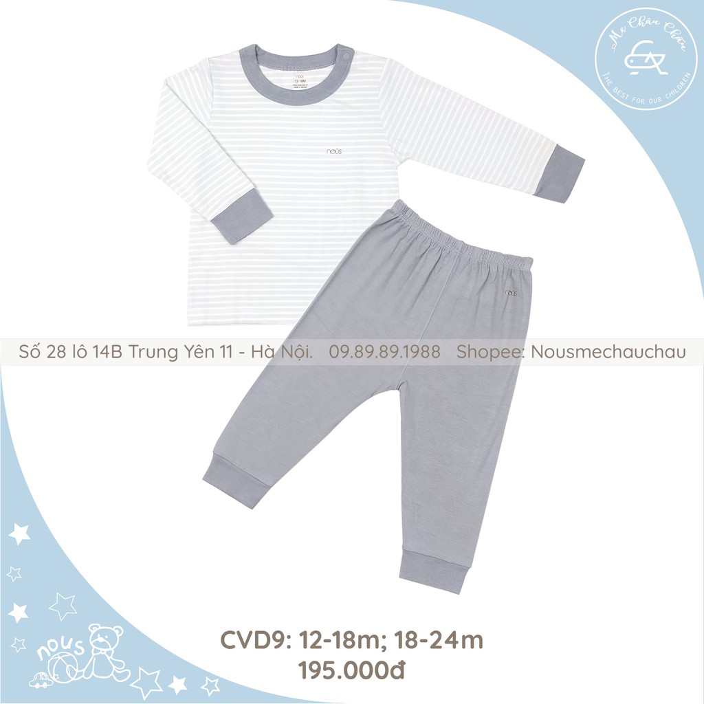Bộ Cài Vai Dài Các Màu NOUS [Cho Bé Từ 12 Tháng đến 24 Tháng)