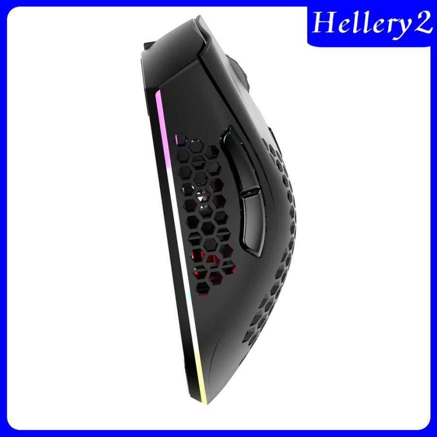 2.4G Wireless Gaming Mouse RGB Honeycomb Mouse Mice for Gamer Office Black