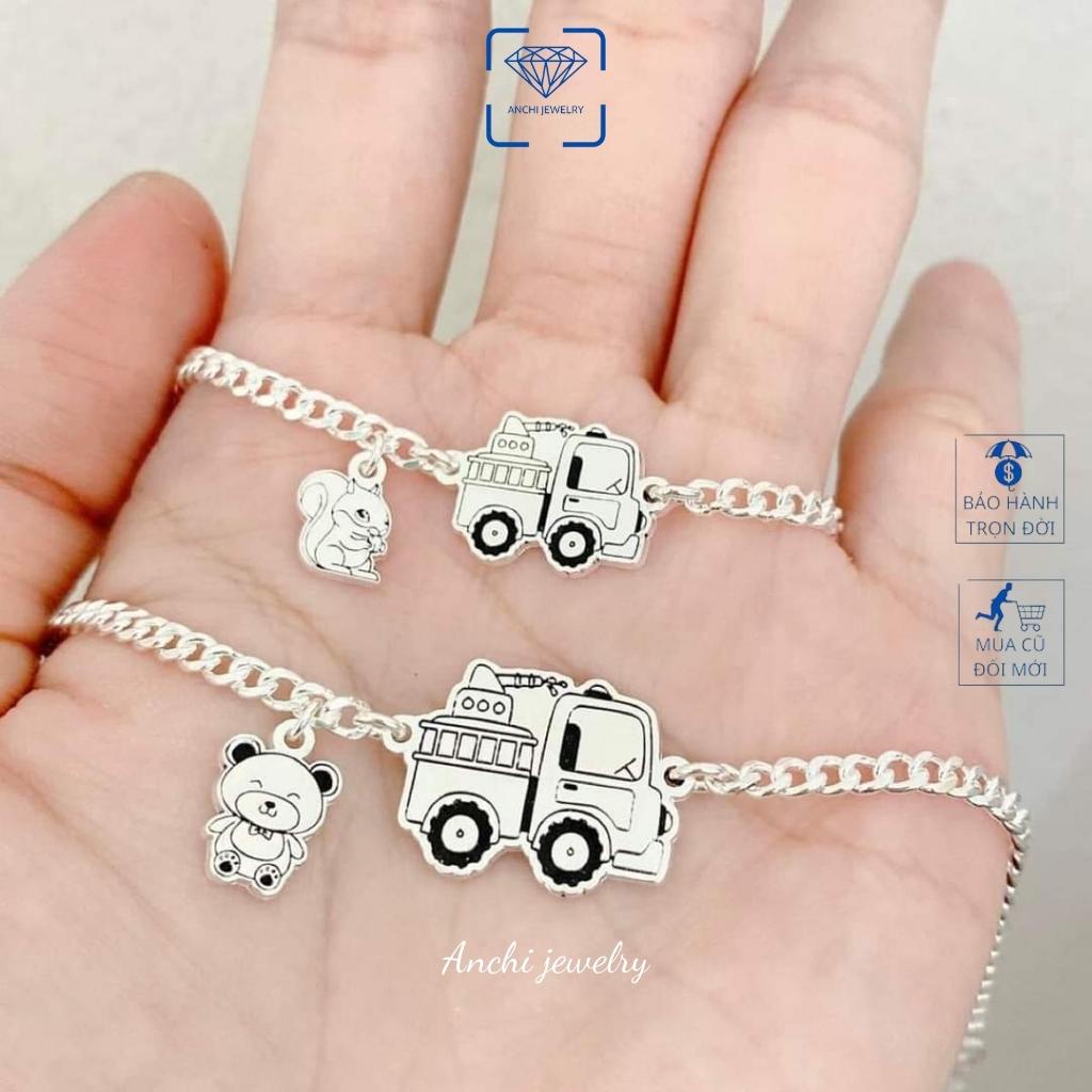 Charm bạc treo xỏ vòng lắc tay hình mèo dâu tây cherry gấu bông nhiều mẫu dễ thương