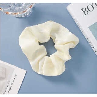 Dây buộc tóc scrunchie lụa satin màu basic