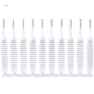 Set 10 cọ vệ sinh lỗ cắm điện thoại / bàn phím máy tính chống tắc nghẽn tiện dụng