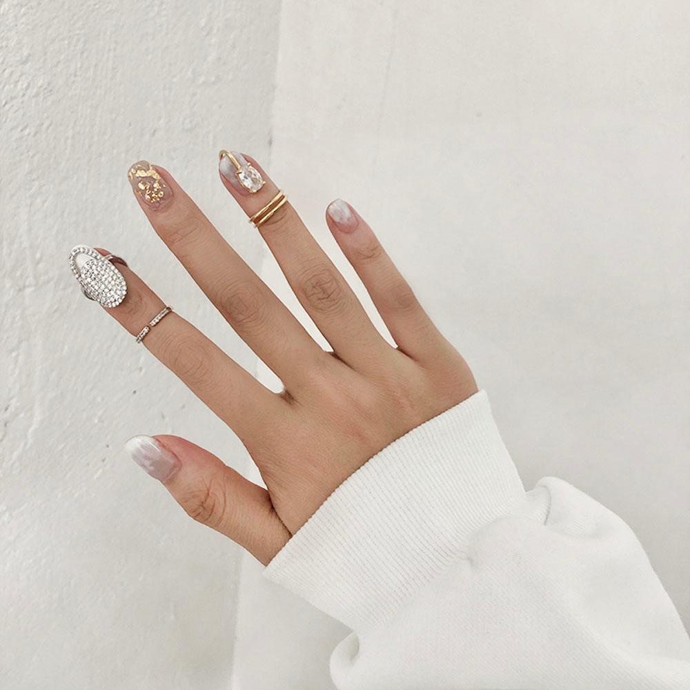 Ốp Bảo Vệ Móng Tay Bằng Hợp Kim Lấp Lánh Dành Cho Nữ