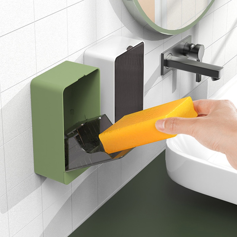 Giá Để Xà Phòng Gắn Tường Có Nắp Lật Giúp Tiết Kiệm Không Gian