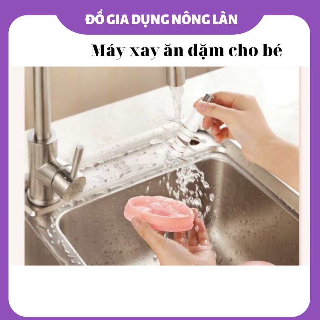 Máy Xay Ăn Dặm Xay Thịt Đa Năng Hattiecs NONGLAN Cối thủy tinh bảo hành 12 tháng chính hãng