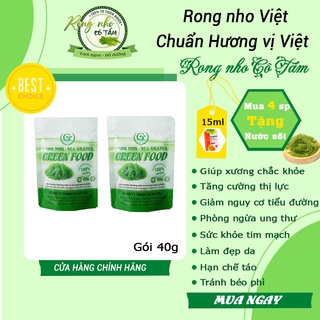 Rong nho tươi, 𝑭𝑹𝑬𝑬𝑺𝑯𝑰𝑷, rong nho green food , rong nho khô, tươi ngon - bổ dưỡng(mua 4 tặng sốt)