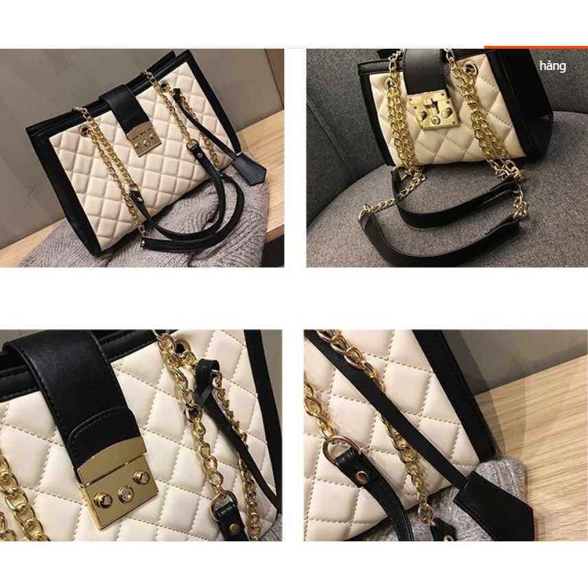 D190 Túi xách bản to dây xích kiểu dáng sang chảnh