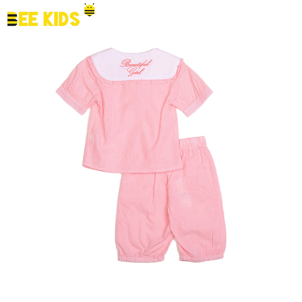 Bộ Quần Áo Bé Gái Bee Kids Kiểu Dáng Dễ Thương Màu Hồng Chất Cotton Thoáng Mát (2-8 Tuổi) - 7BC01645CO