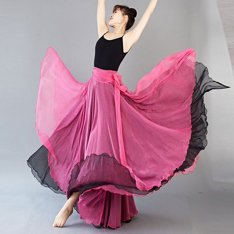 [M &amp; E] Chân Váy Khiêu Vũ Latin Dáng Dài Cột Dây Kiểu Dân Tộc Cổ Điển Phong Cách Mới 2021