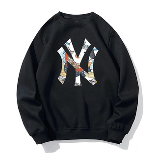 MLB Áo Sweater Tay Dài Vải Cotton In Chữ Ny Thời Trang Cho Nam Và Nữ