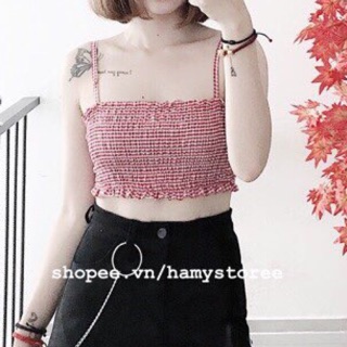 Áo hai dây croptop