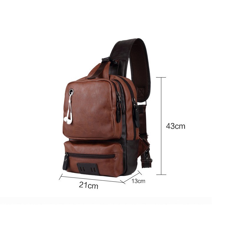 Túi Đeo Chéo Nam Thời Trang Hàn Quốc Da PU ETONWEAG E7713 | BigBuy360 - bigbuy360.vn
