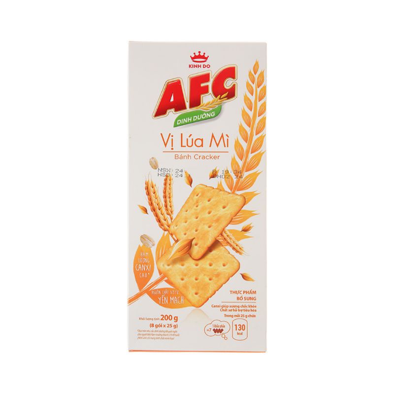 Bánh quy AFC vị lúa mì Kinh Đô hộp 200g