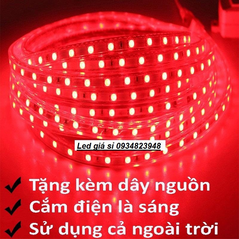 Đèn LED dây 4040 10m ống nhựa 220v tặng kèm 1 dây nguồn tốt