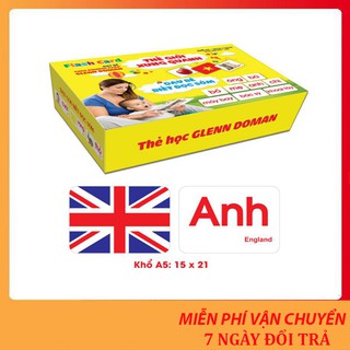 [Rẻ vô địch] Bộ thẻ Flashcard size LỚN song ngữ theo chuẩn Glenn Doman cho bé