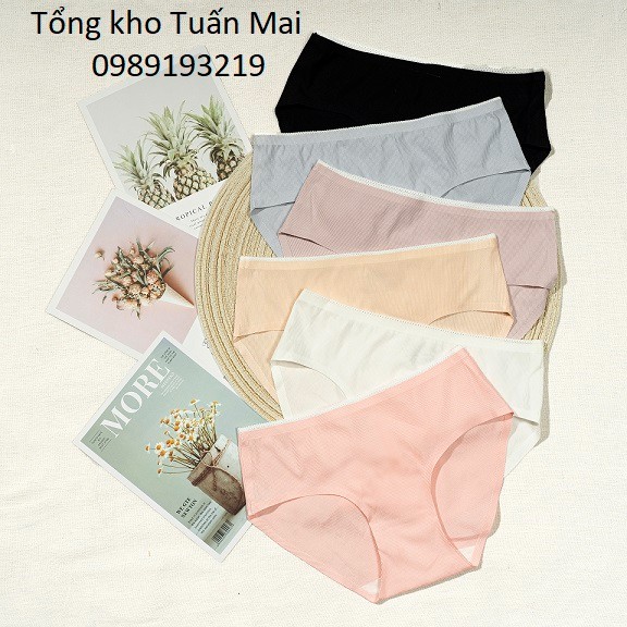 Quần lót nữ đúc su 💋SALE💋quần chip nữ đúc su thun lạnh gân tăm không viền mặc trong váy co giãn sexy | BigBuy360 - bigbuy360.vn
