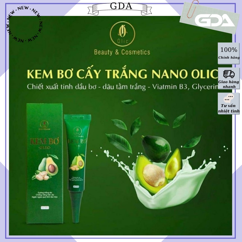 Kem trắng da mặt Olic _ 20g _ Kem bơ Olic