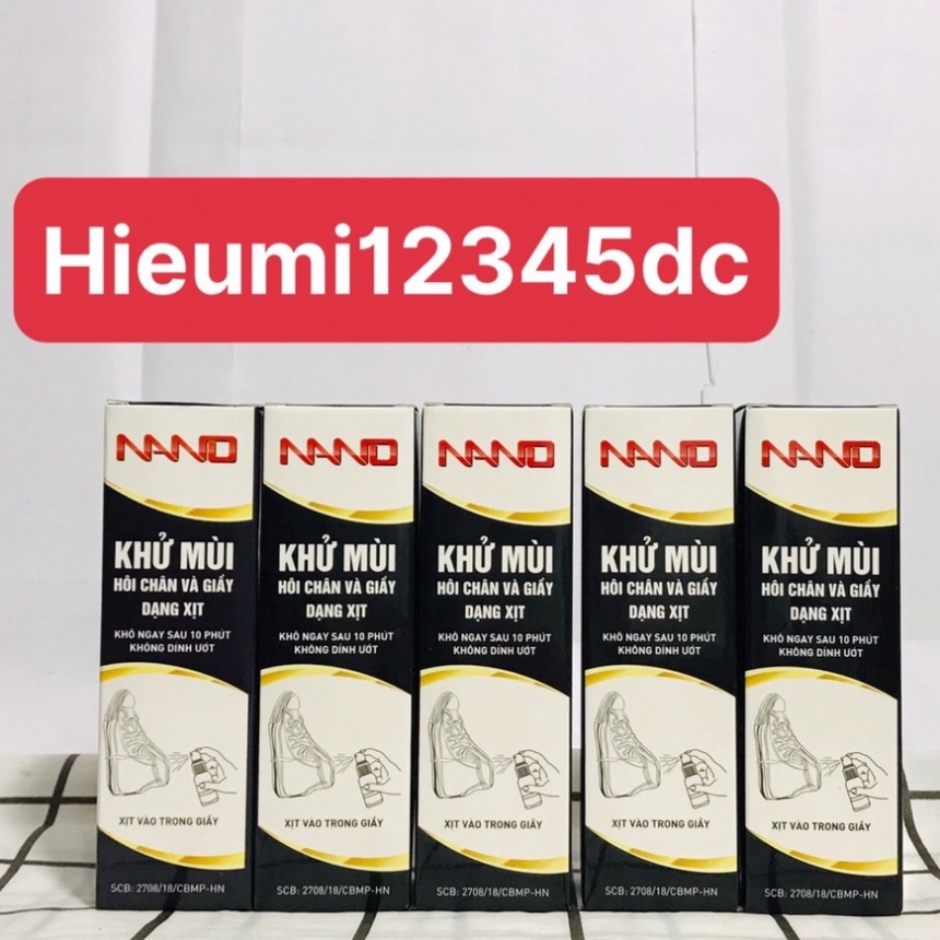 Xịt NANO Khử Mùi Hôi Chân Và Giày-Mũ Bảo Hiểm