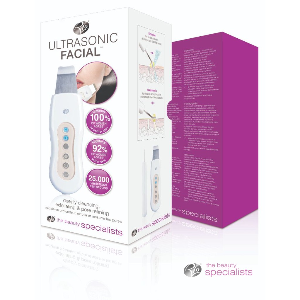 Máy tẩy tế bào chết kết hợp di tinh chất công nghệ siêu âm Utrasonic Facial RIO FASS3