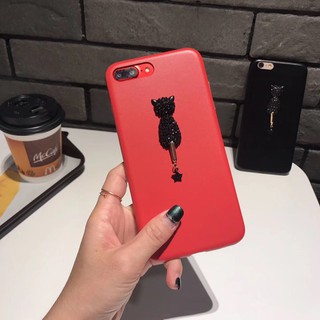 Ốp lưng dẻo mèo mặt lưng giả da - Iphone 6, 6plus, 7, 7plus, 8, 8plus, X