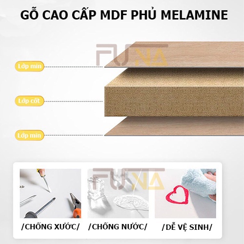 Bàn Trang Điểm Ngồi Bệt FUNA LED Cảm Ứng- AK12 (CÓ HƯỚNG DẪN LẮP ĐẶT, SẢN PHẨM BỌC XỐP CẨN THẬN)