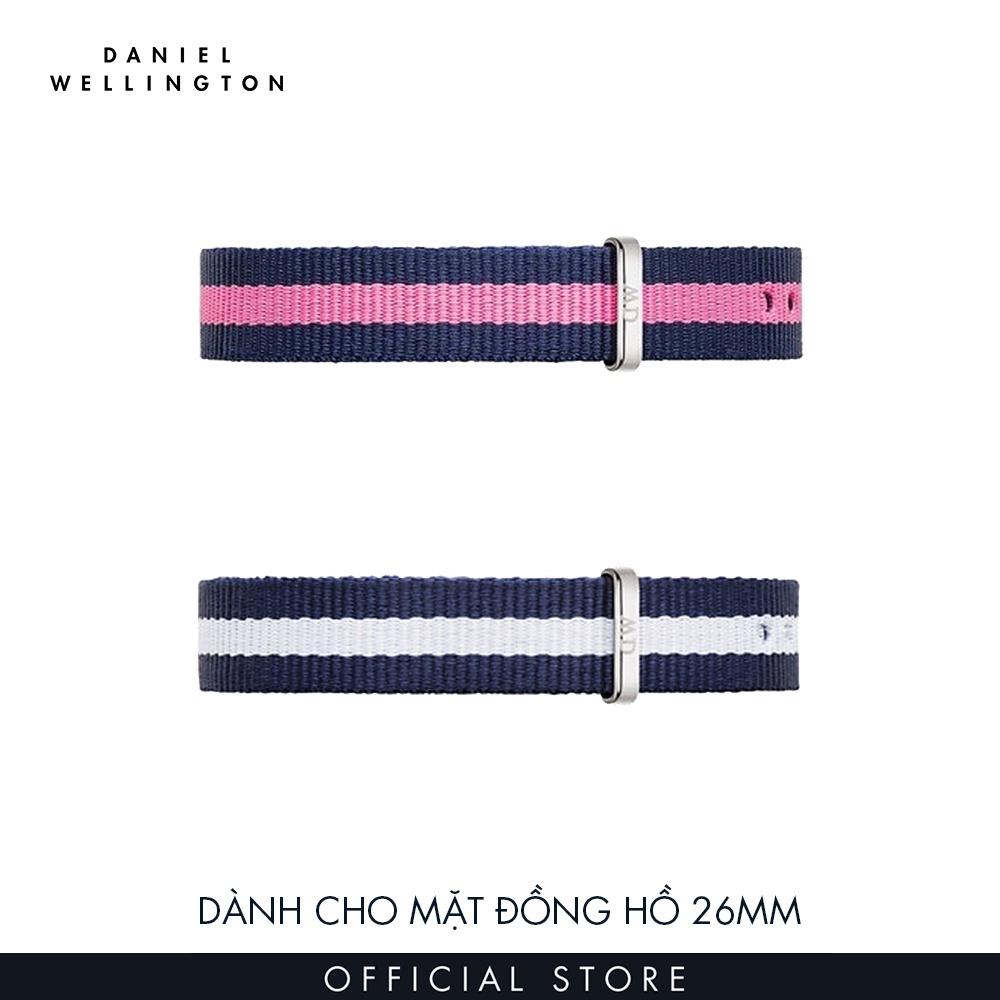 Dây vải nato đồng hồ Daniel Wellington 13mm khóa màu bạc - Cho đồng hồ Classy 26mm