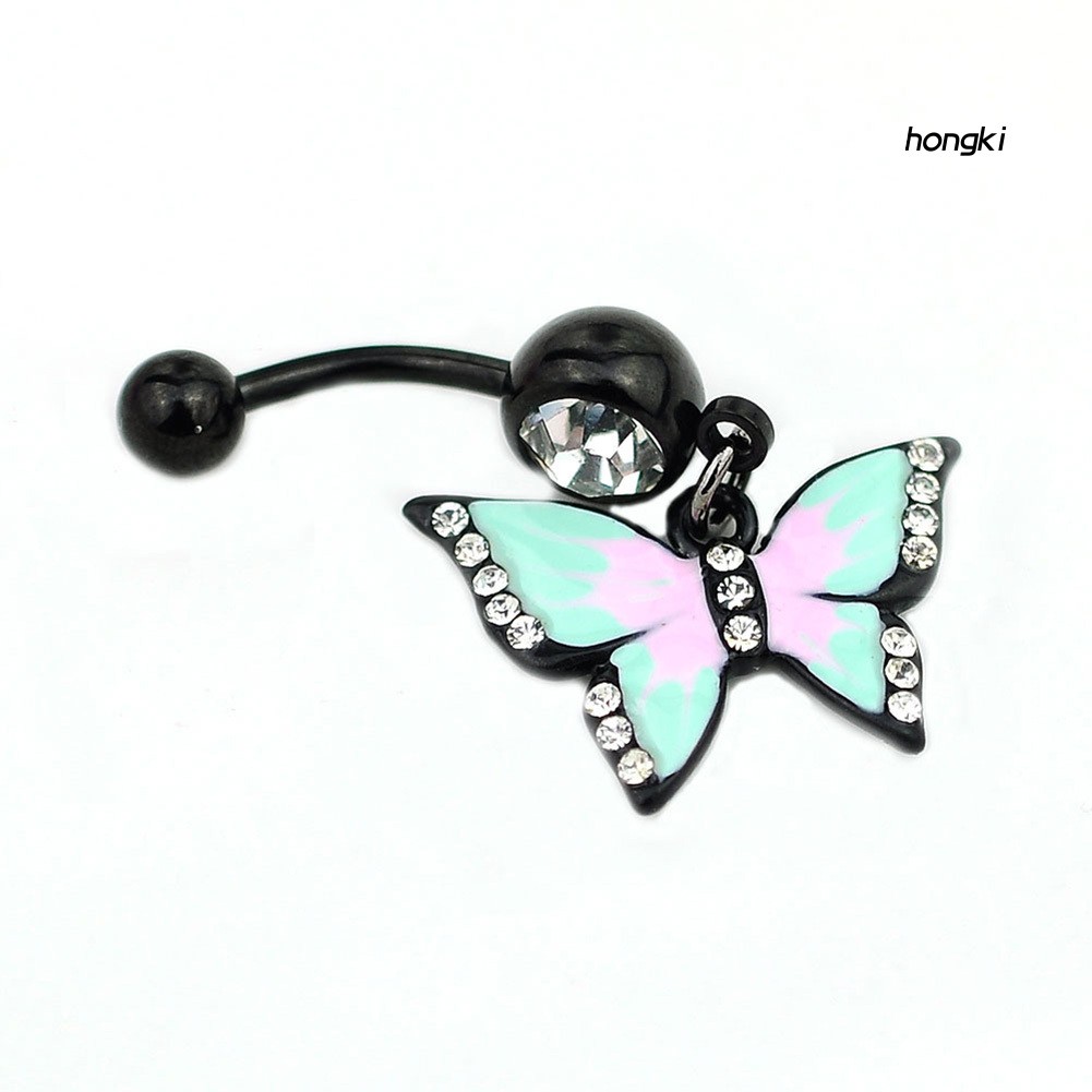 BUTTERFLY (Hàng Mới Về) Khuyên Rốn Hình Bướm Đính Đá Xinh Xắn